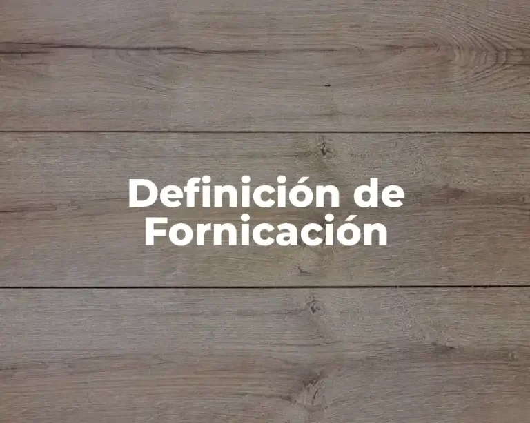 Definición de Fornicación