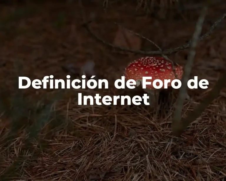 Definición de Foro de Internet