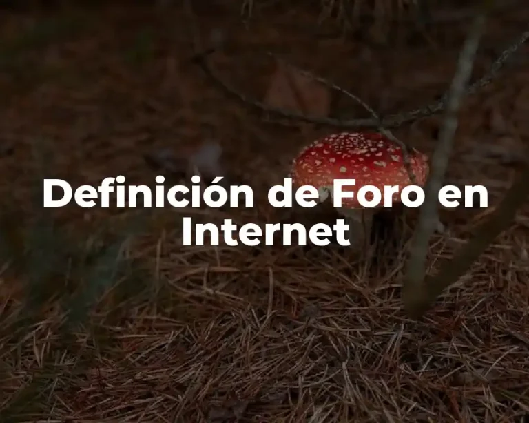 Definición de Foro en Internet