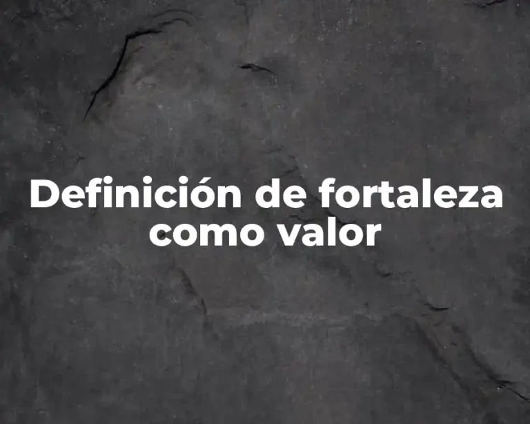 Definición de fortaleza como valor
