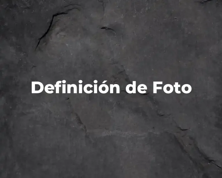 Definición de Foto