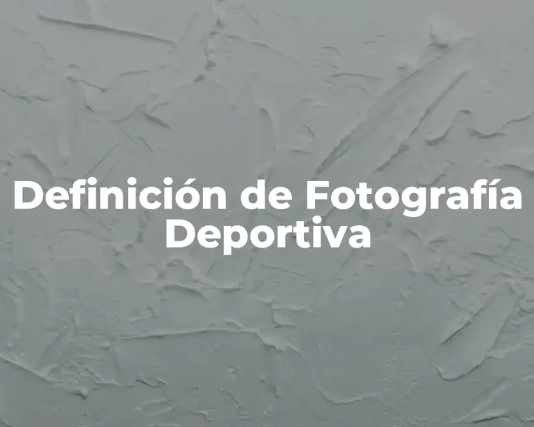 Definición de Fotografía Deportiva