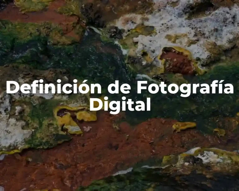 Definición de Fotografía Digital
