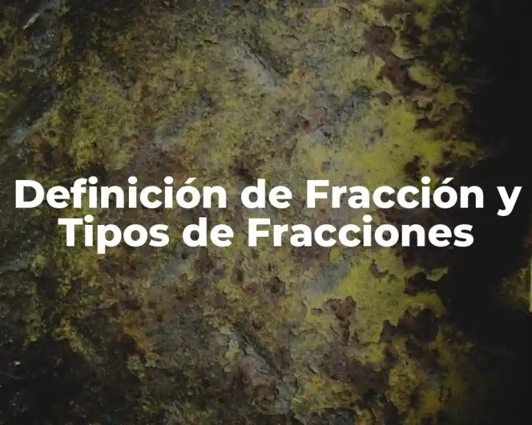 Definición de Fracción y Tipos de Fracciones