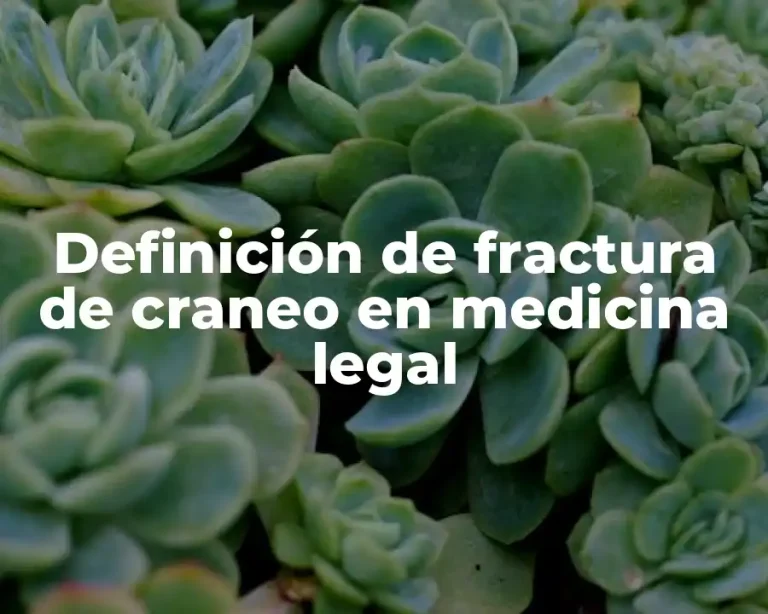 Definición de fractura de craneo en medicina legal