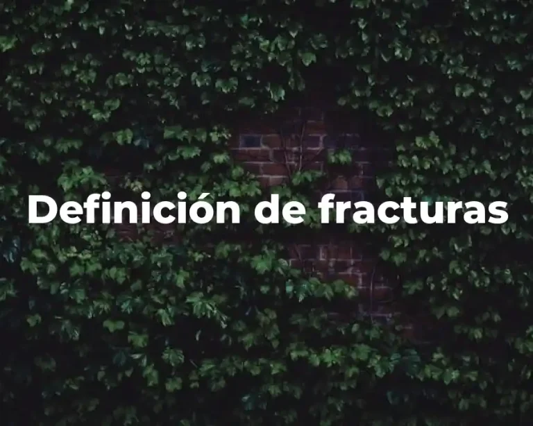 Definición de fracturas