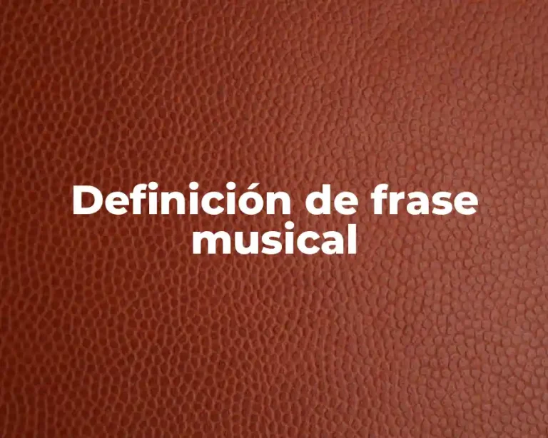 Definición de frase musical