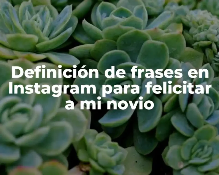 Definición de frases en Instagram para felicitar a mi novio