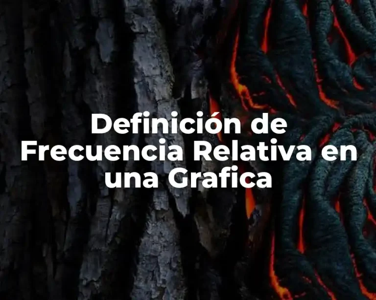 Definición de Frecuencia Relativa en una Grafica