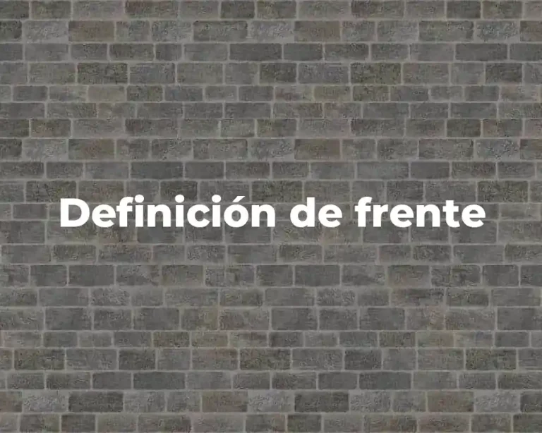 Definición de frente