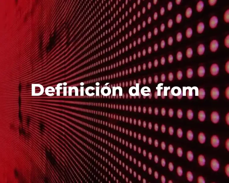 Definición de from
