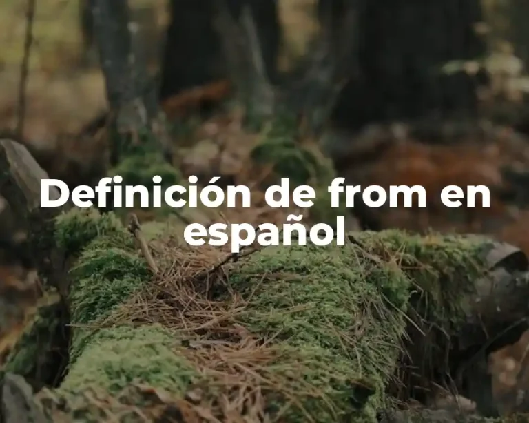 Definición de from en español