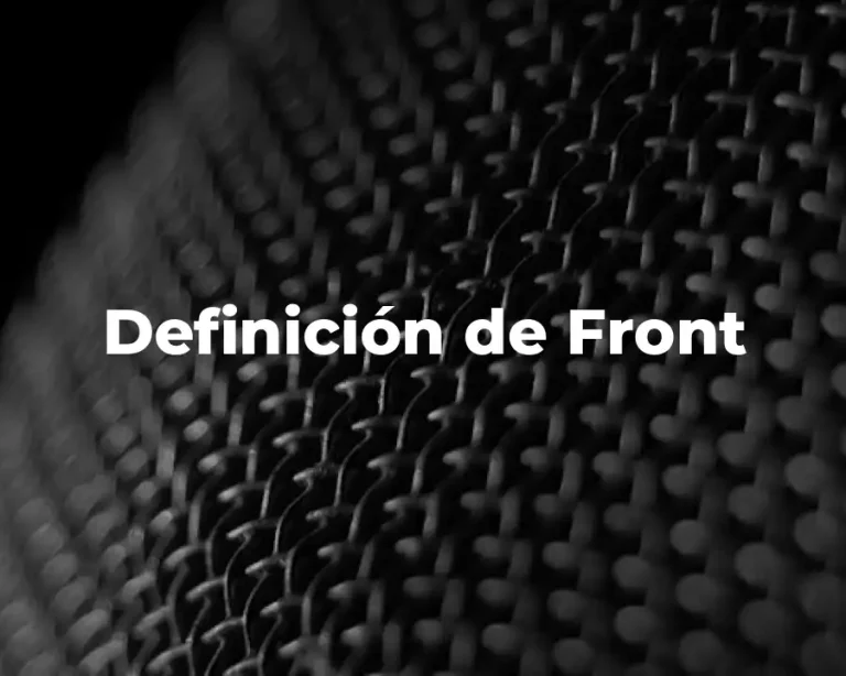 Definición de Front