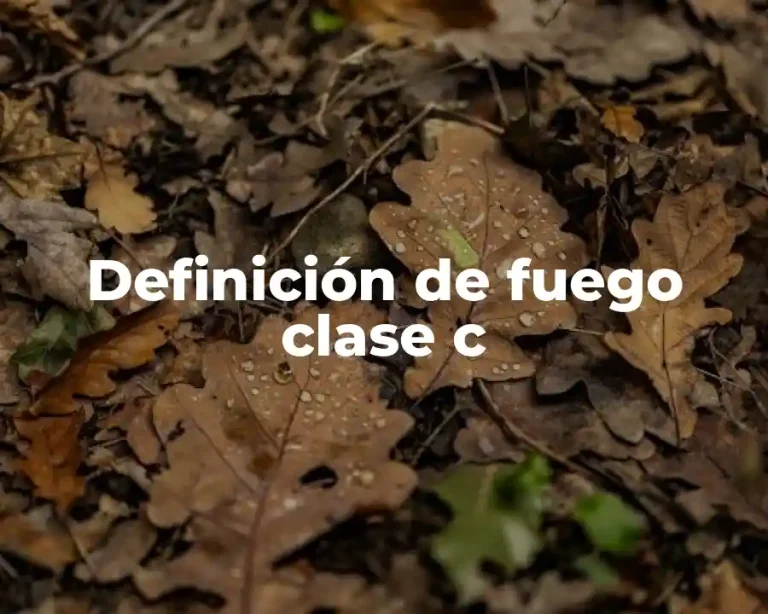 Definición de fuego clase c