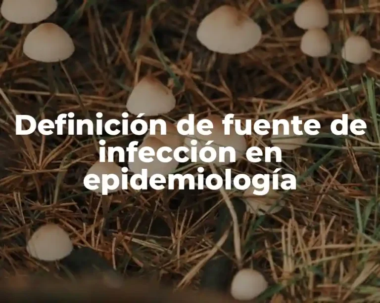 Definición de fuente de infección en epidemiología