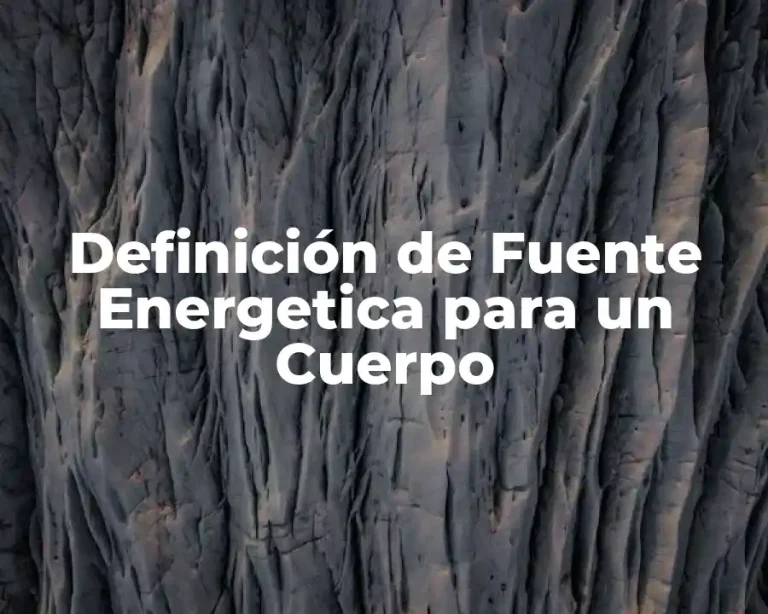 Definición de Fuente Energetica para un Cuerpo