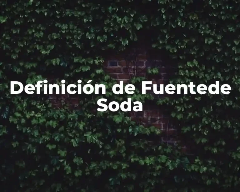 Definición de Fuentede Soda
