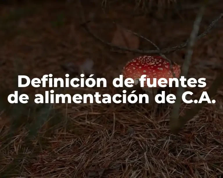 Definición de fuentes de alimentación de C.A.