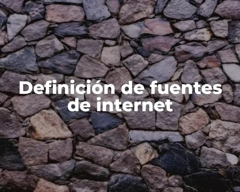 Definición de fuentes de internet