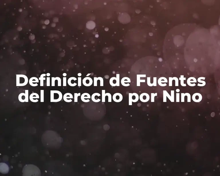 Definición de Fuentes del Derecho por Nino
