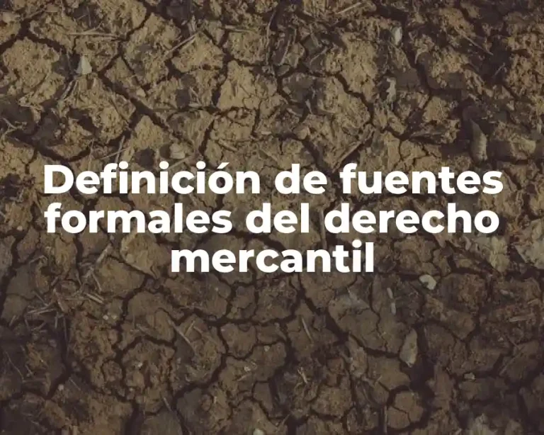 Definición de fuentes formales del derecho mercantil