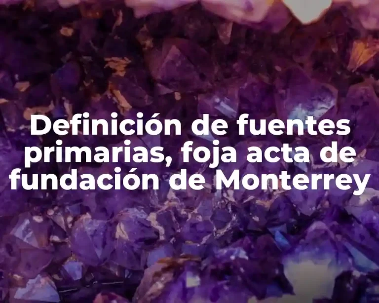Definición de fuentes primarias, foja acta de fundación de Monterrey