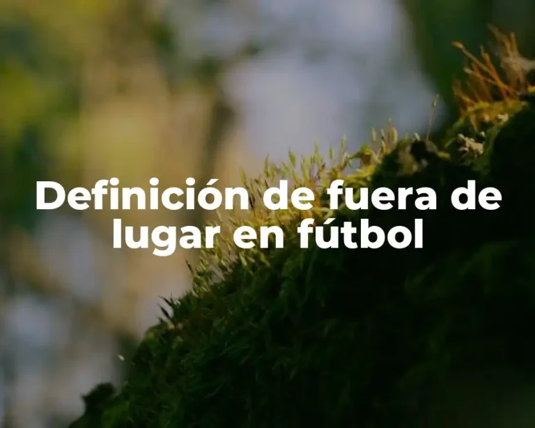 Definición de fuera de lugar en fútbol