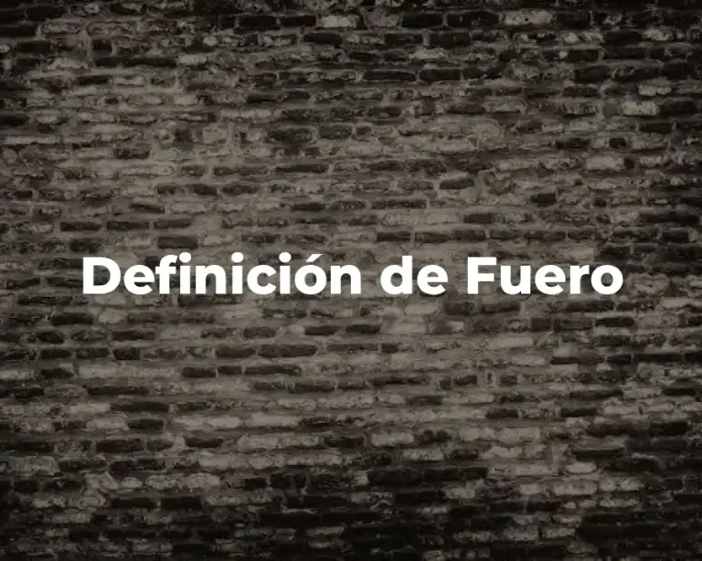 Definición de Fuero