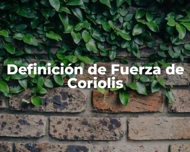 Definición de Fuerza de Coriolis