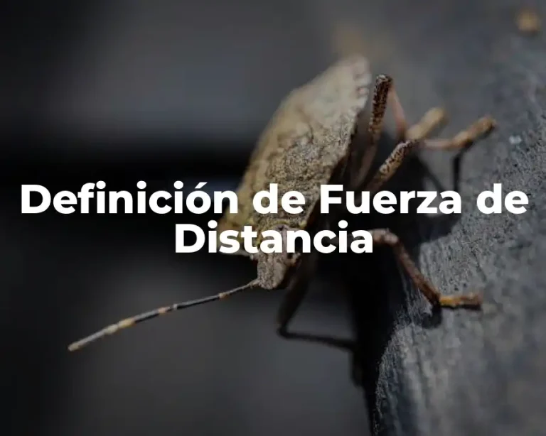 Definición de Fuerza de Distancia