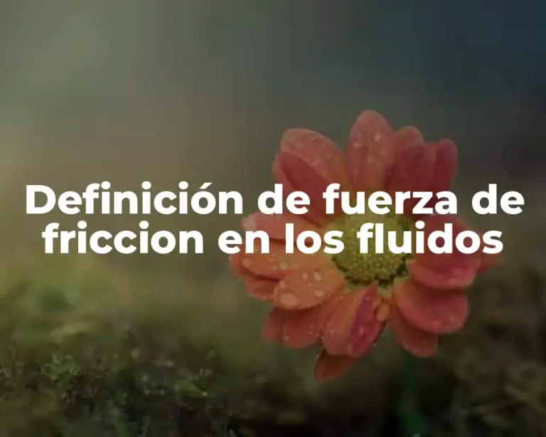Definición de fuerza de friccion en los fluidos