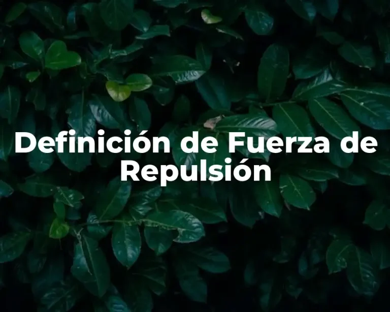 Definición de Fuerza de Repulsión