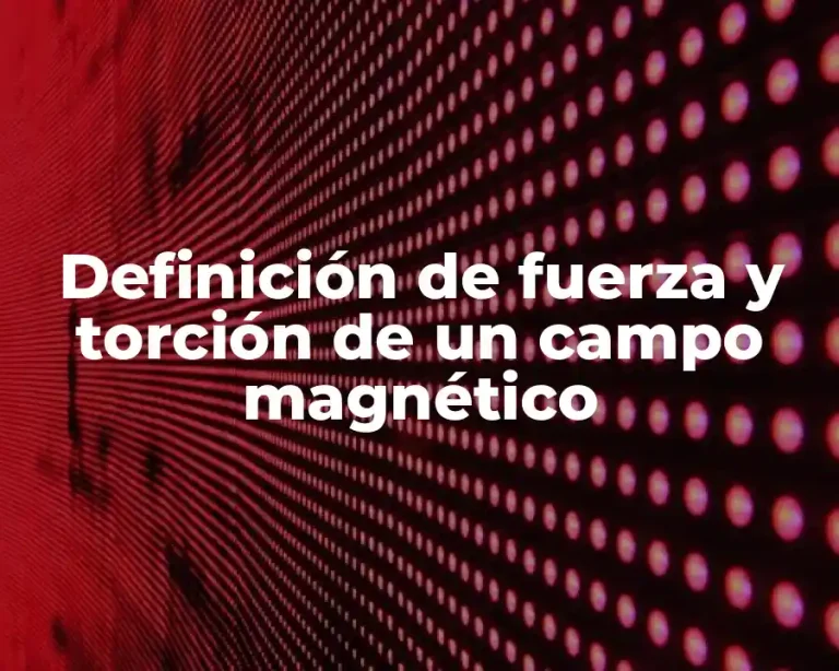 Definición de fuerza y torción de un campo magnético