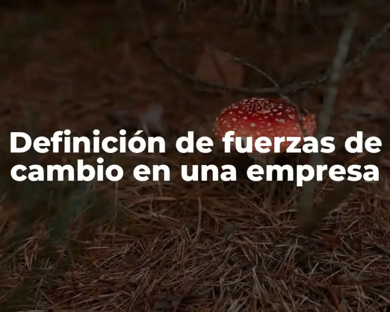 Definición de fuerzas de cambio en una empresa