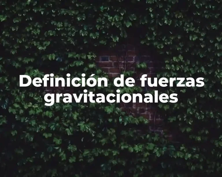 Definición de fuerzas gravitacionales