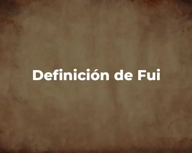 Definición de Fui