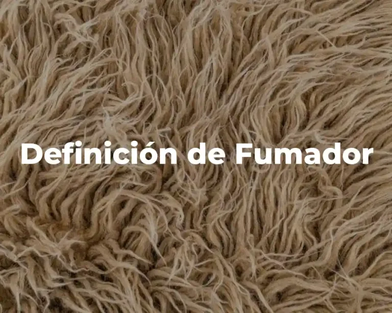 Definición de Fumador
