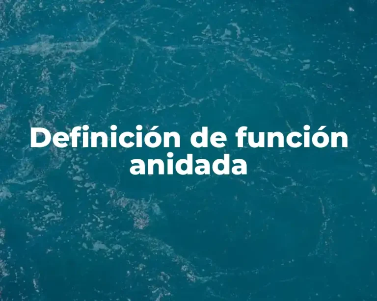 Definición de función anidada