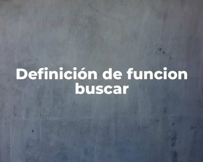 Definición de funcion buscar