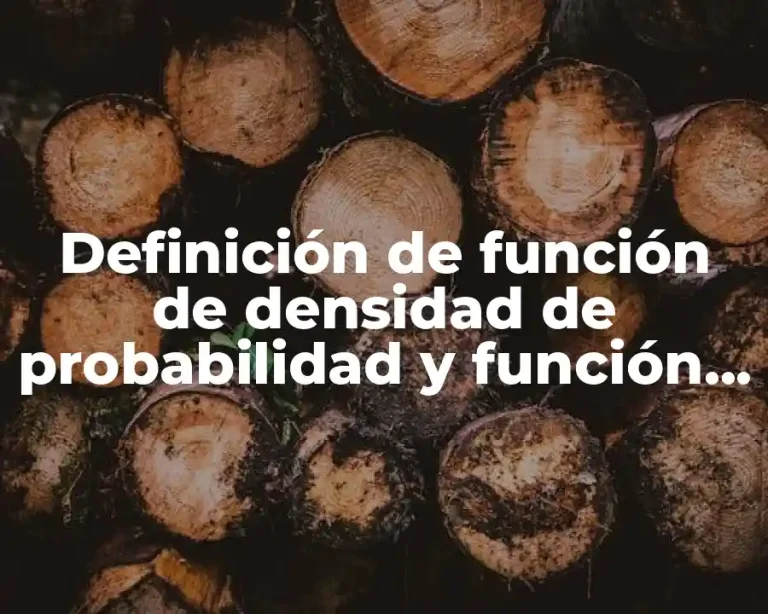 Definición de función de densidad de probabilidad y función de onda