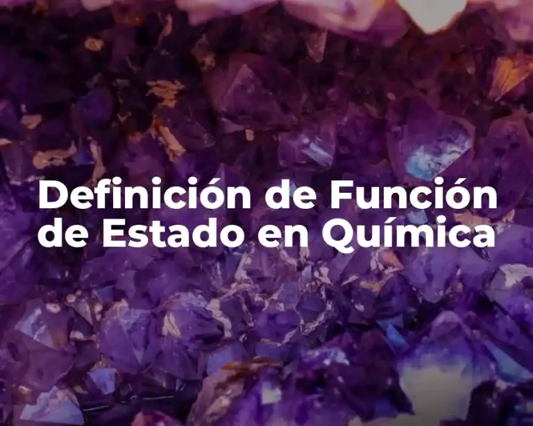 Definición de Función de Estado en Química