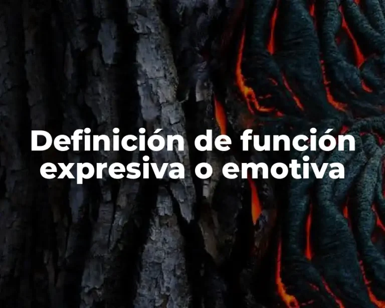Definición de función expresiva o emotiva