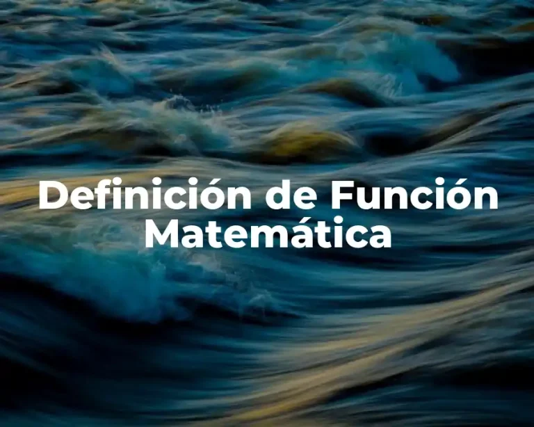 Definición de Función Matemática