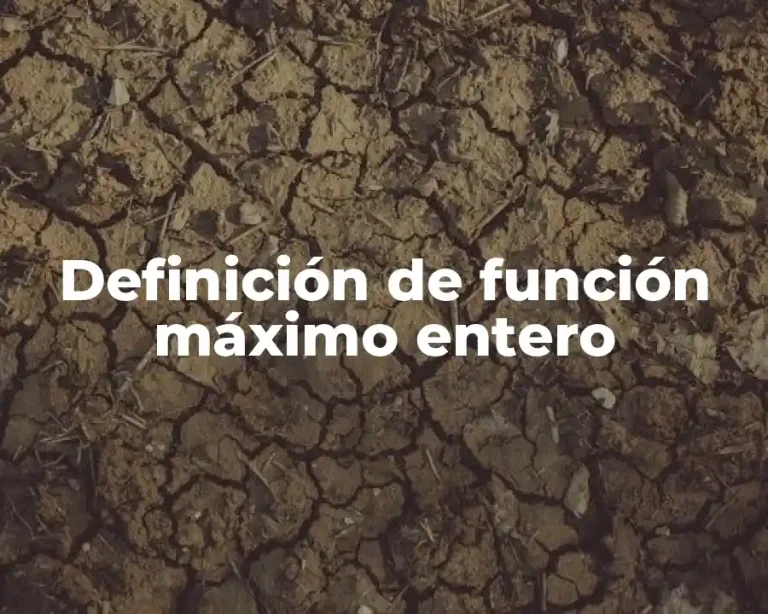 Definición de función máximo entero