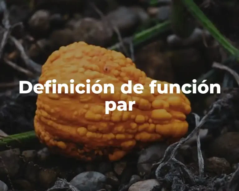 Definición de función par
