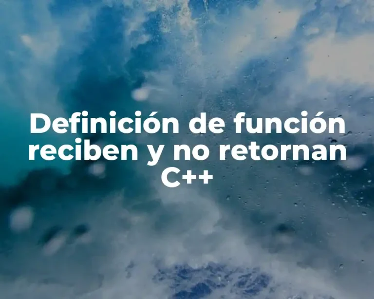 Definición de función reciben y no retornan C++