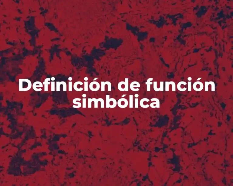 Definición de función simbólica