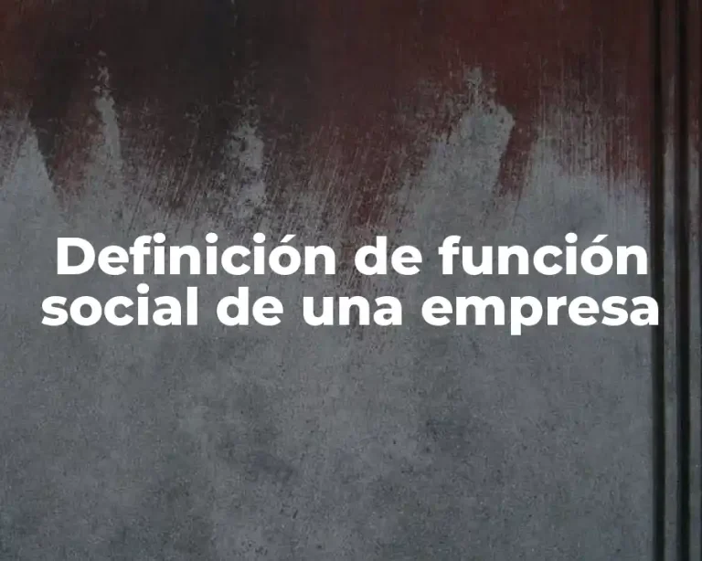 Definición de función social de una empresa