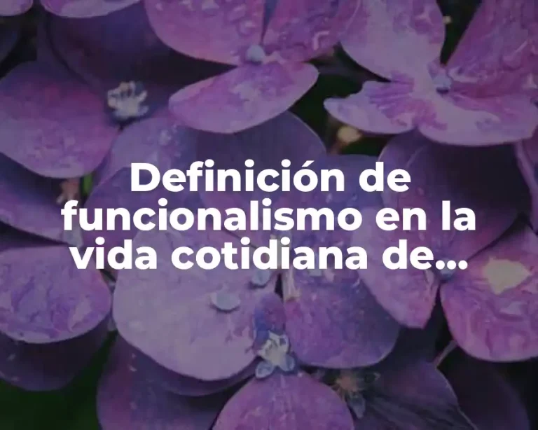 Definición de funcionalismo en la vida cotidiana de conductismo
