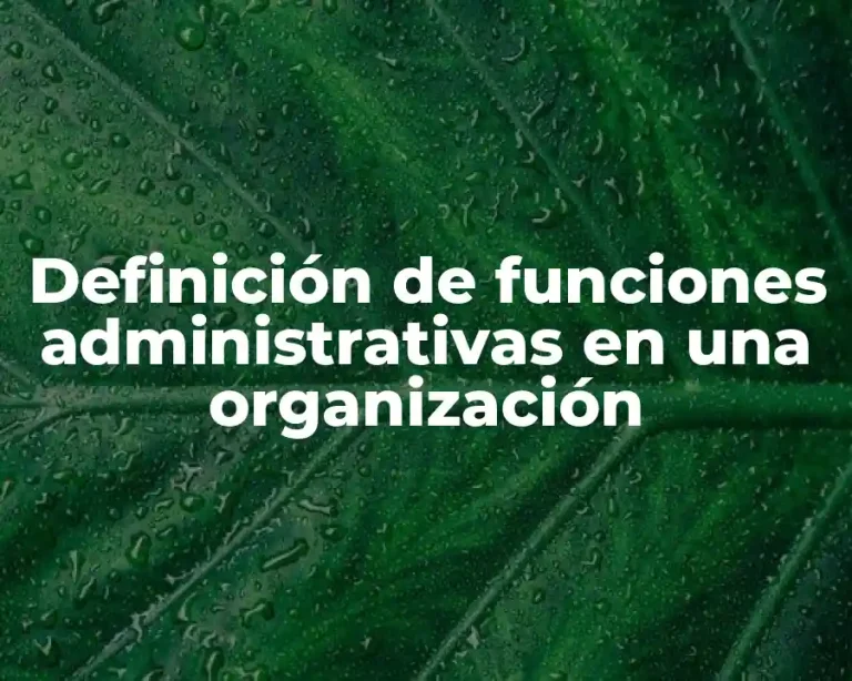Definición de funciones administrativas en una organización